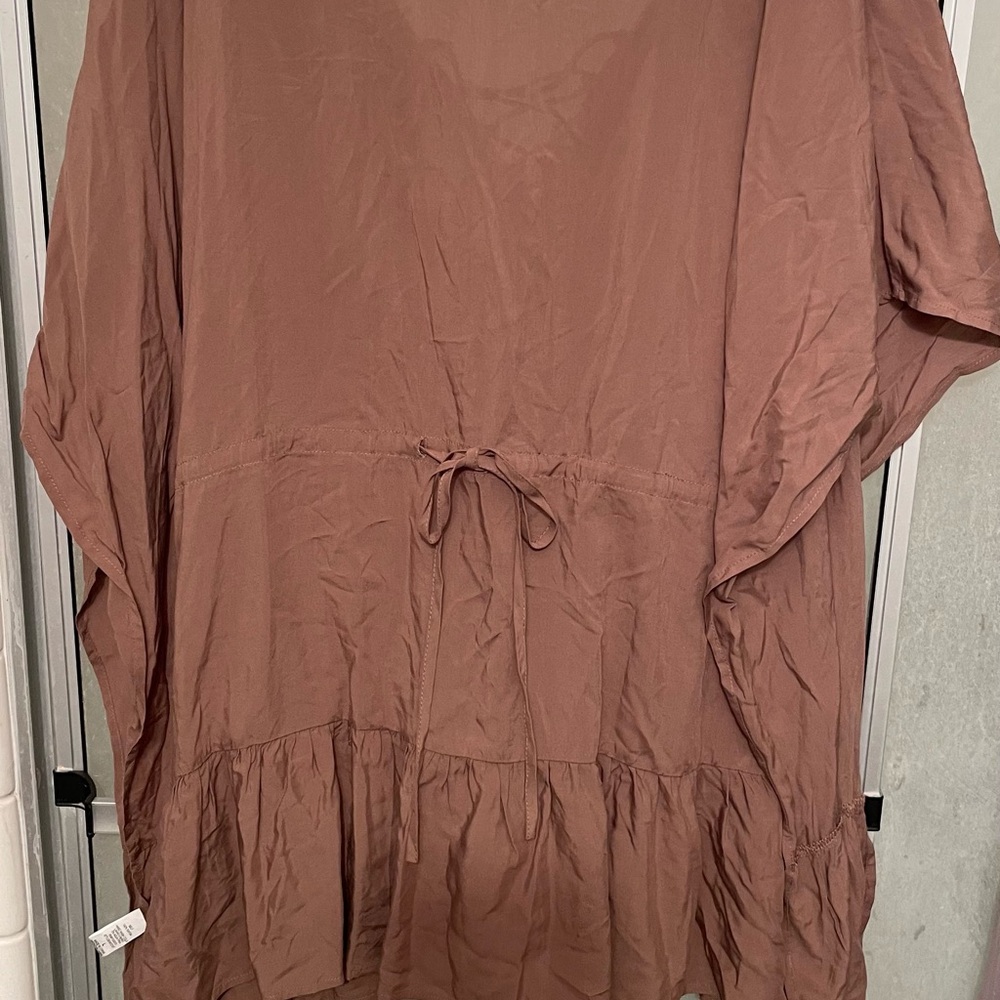 Brown Tunic top  with Tie Waist